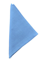 Sky blue plain cotton napkin folded into a triangle, 16x16 inch
