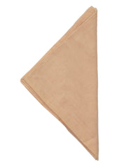 Fawn plain cotton napkin folded into a triangle, 16x16 inch