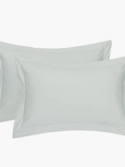 Green Plain Cotton Pillow Cover front view