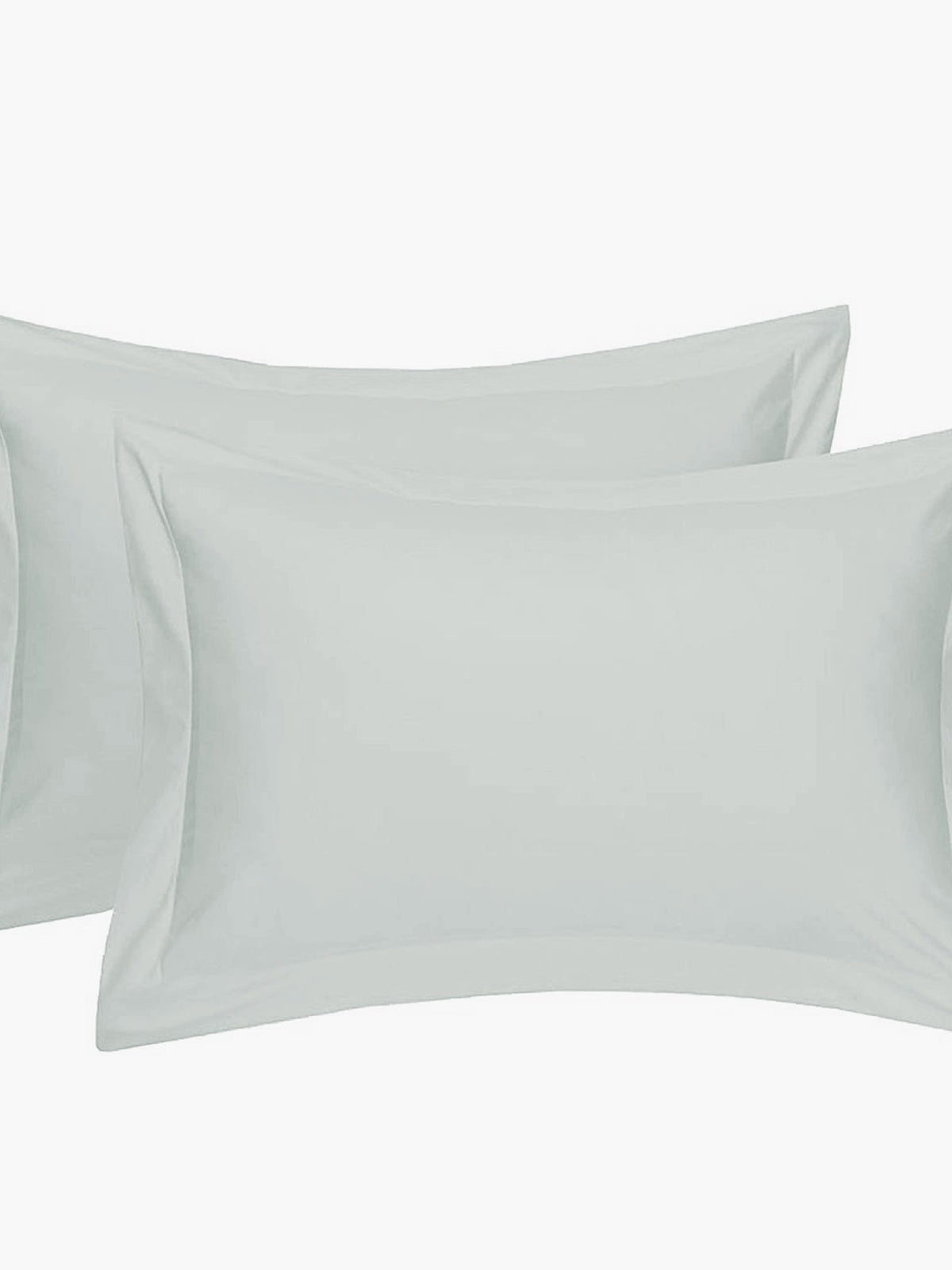 Green Plain Cotton Pillow Cover front view