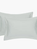 Green Plain Cotton Pillow Cover front view