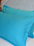 Blue Cotton Pillow Cover front view
