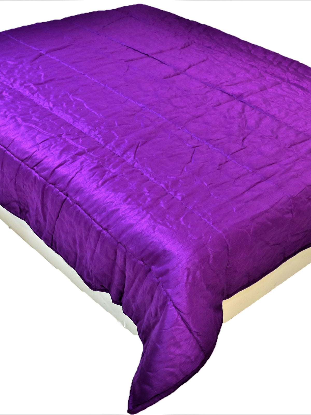 Purple Plain Quilt front view