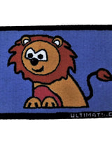 Lion Cartoon Kids Play Mat - Blue Multicolor Synthetic 40x60 cm (16x24 inch)