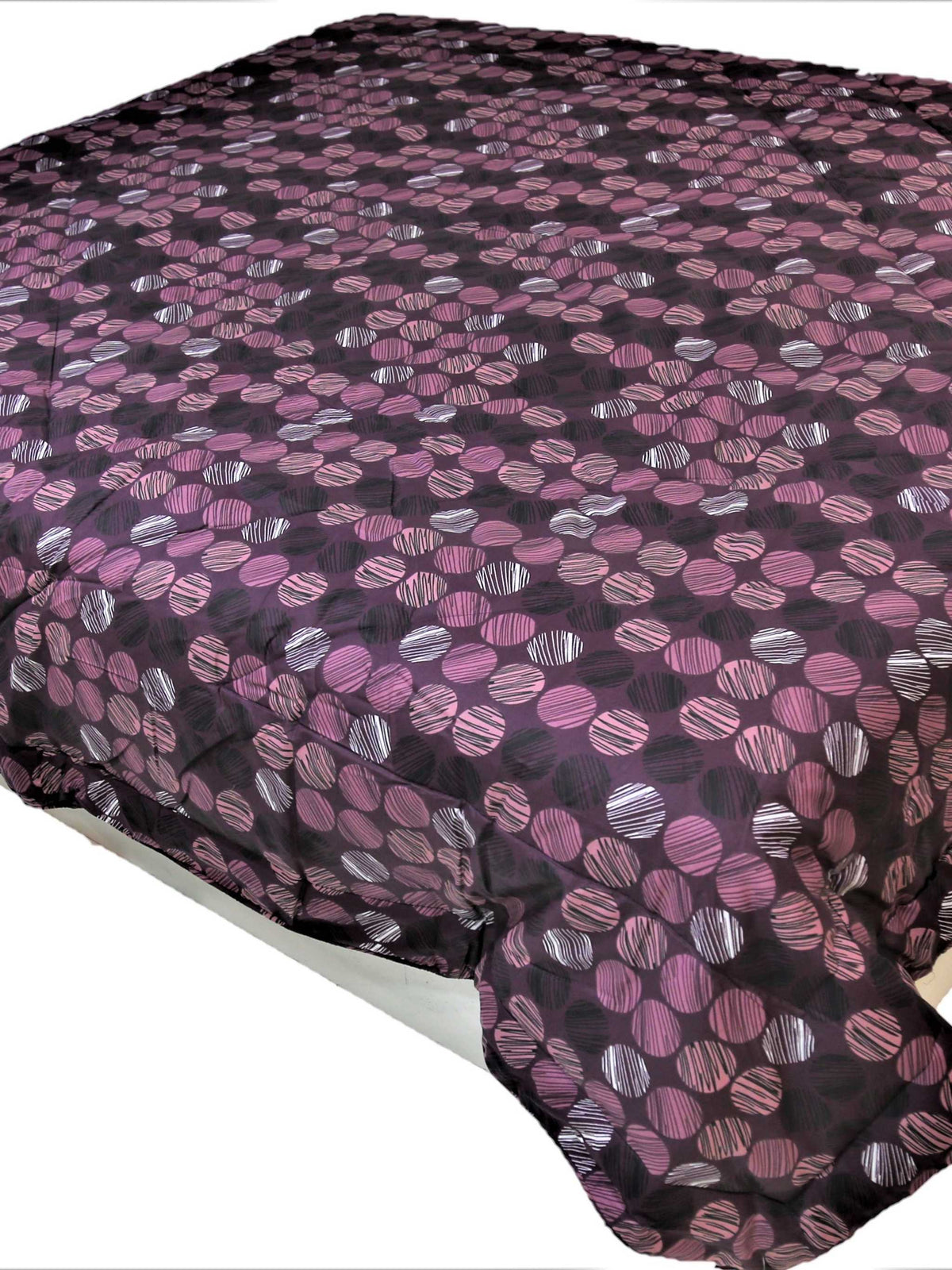 Purple Printed Cotton Quilt front view