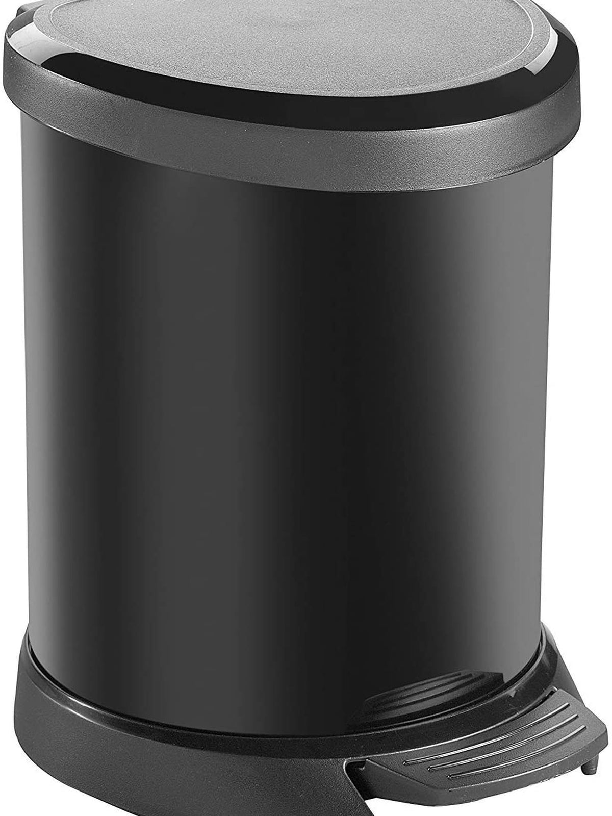 Black Plain Dustbin front view