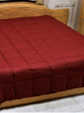 Maroon Satin Quilt front view