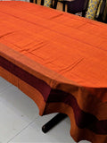 Brown Plain Cotton Table Cover front view