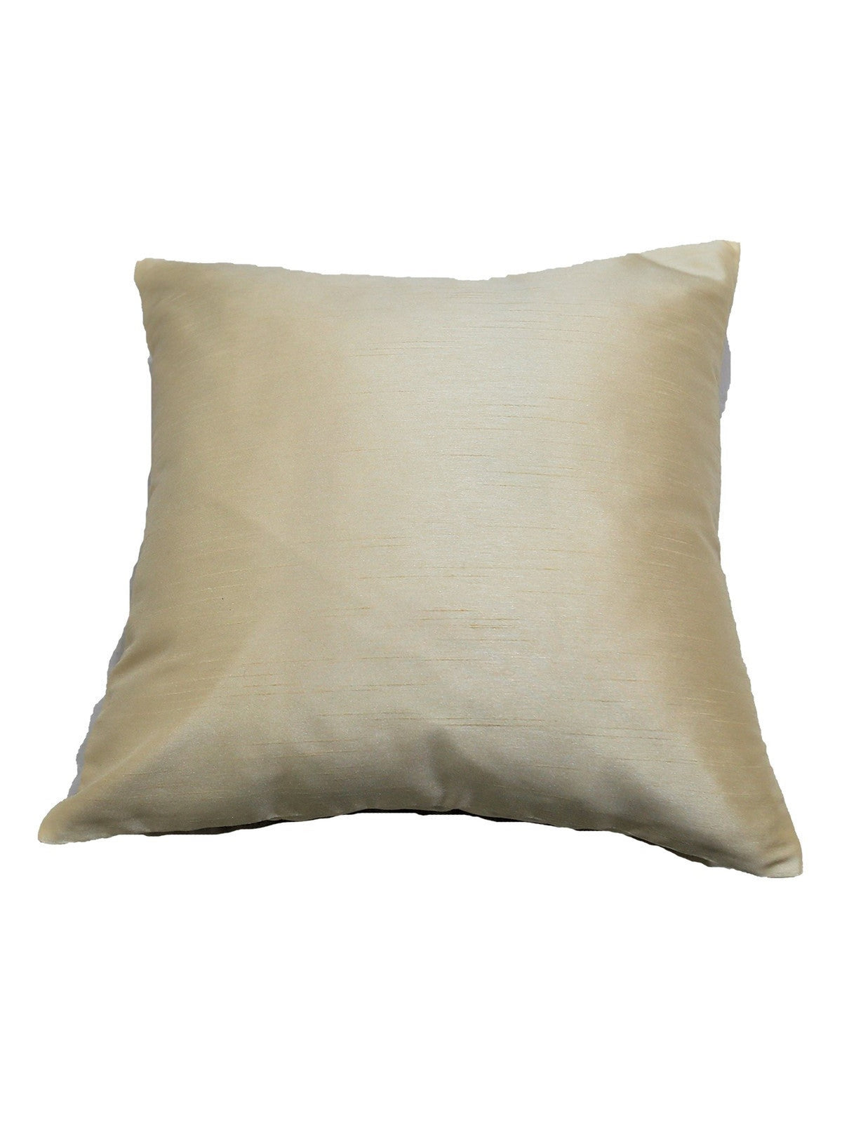 Pale oyster cream cushion cover in plain polyester