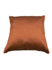 Copper brown cushion cover in plain shot polyester