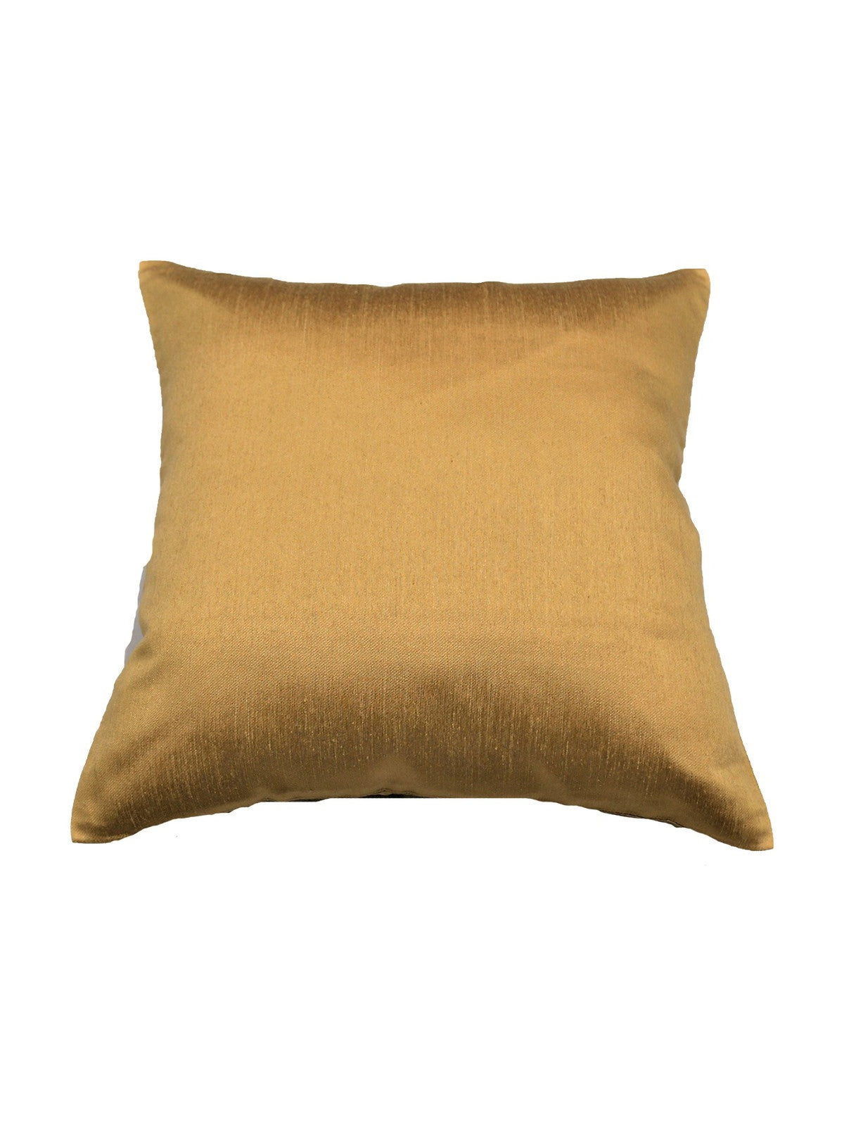 Antique gold cushion cover in plain polyester with a fine weave