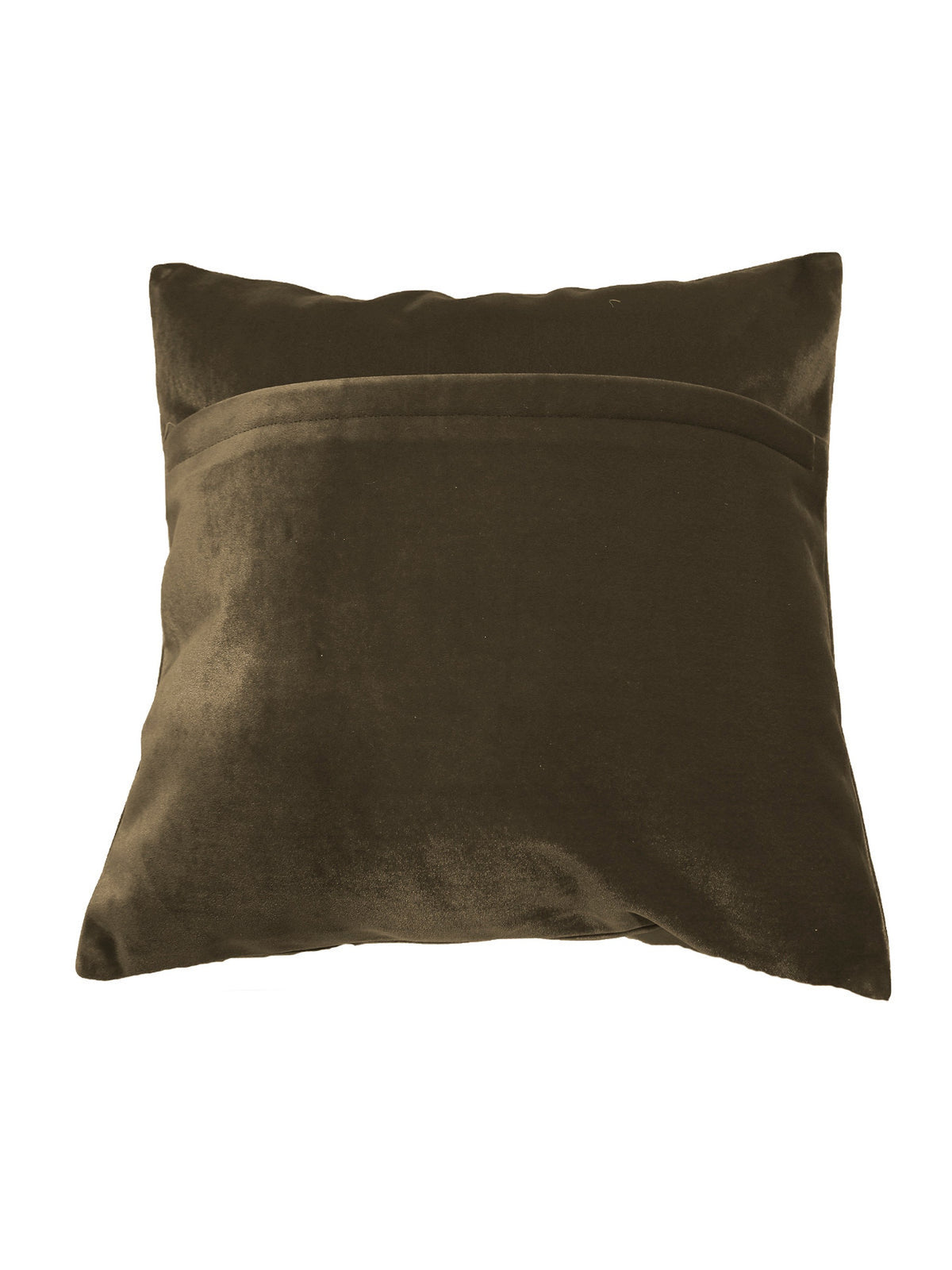 Olive green plain velvet cushion cover