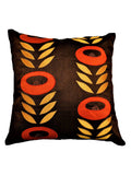 Brown Patch Work Dupion Silk Cushion Cover