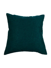 Plain deep teal textured cushion cover