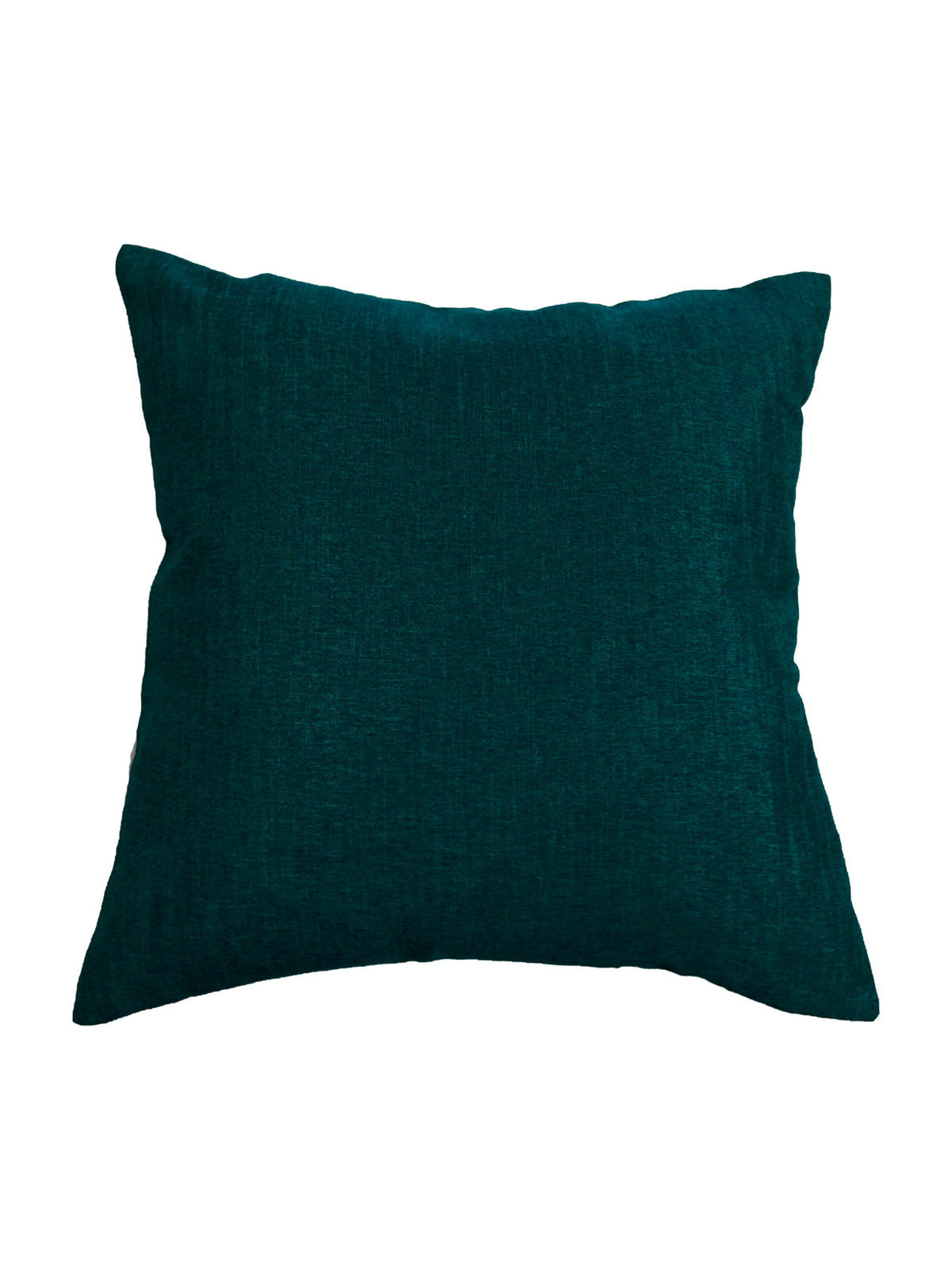 Plain deep teal textured cushion cover