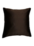 Brown Plain Velvet Cushion Cover front view