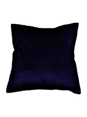 Navy blue plain velvet cushion cover