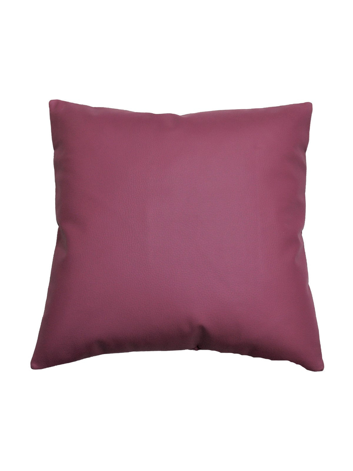 Dusty mauve-plum leather cushion cover
