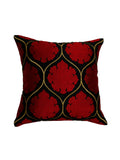 Black Embroidered Polyester Cushion Cover front view