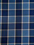 Blue Silk Upholstery Fabric front view
