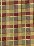 Satin Plaid Fabric Silk (Wine)