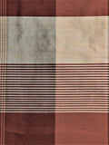 Topaz Check Fabric Silk (Rust/Beige)