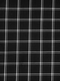 Tafeta Check Fabric Silk (Black/White)