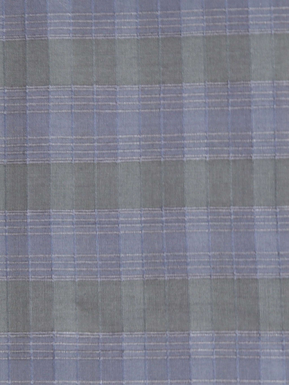 Soft blue-grey silk upholstery fabric in a windowpane check