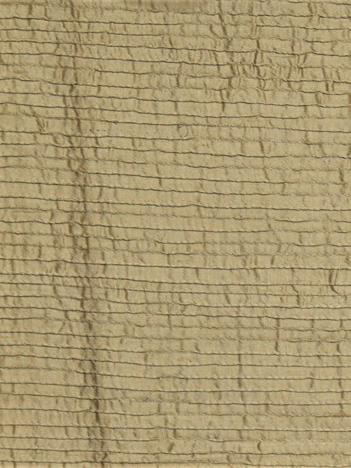 Tan-gold silk upholstery fabric with a subtle self-striped ribbed texture