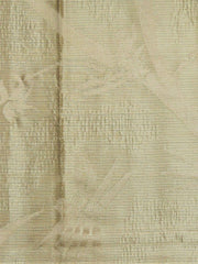 Champagne silk upholstery fabric with a tone-on-tone bamboo-leaf jacquard