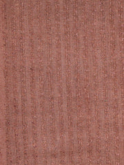 Dusty rose silk upholstery fabric with a fine self-striped ribbed texture