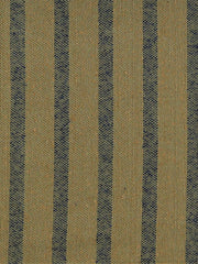 Bhagalpur silk upholstery fabric in camel with slate blue textured stripes