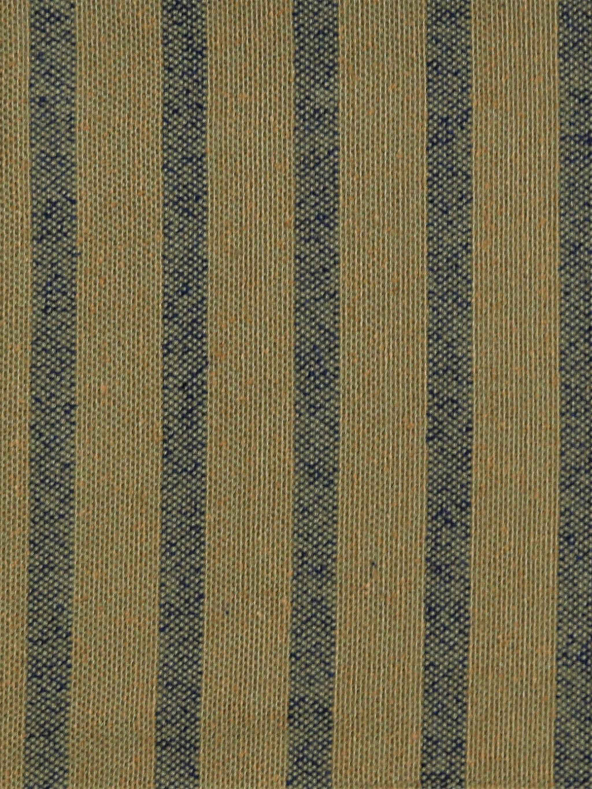 Bhagalpur silk upholstery fabric in camel with slate blue textured stripes