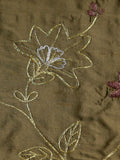 Green Silk Upholstery Fabric front view