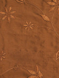 Brown Silk Upholstery Fabric front view