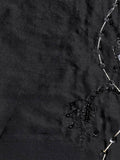 Black Silk Upholstery Fabric front view