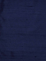 Navy blue silk upholstery fabric in a plain, even colour