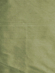 Olive-green silk upholstery fabric in a plain, even colour