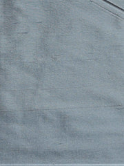 Steel blue silk upholstery fabric in a plain, even colour
