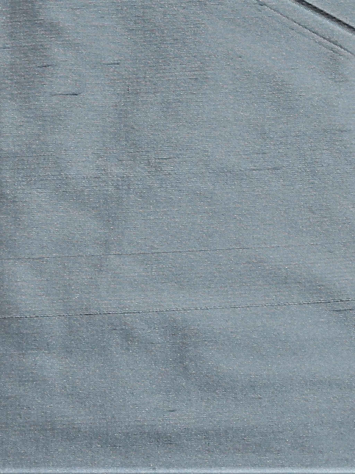 Steel blue silk upholstery fabric in a plain, even colour