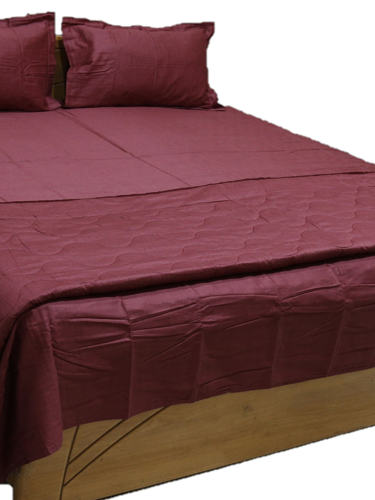 Maroon Cotton AC Set front view