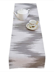 Grey Polyester Table Runner 13x48 front view