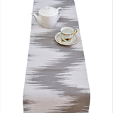 Grey Polyester Table Runner 13x48 front view
