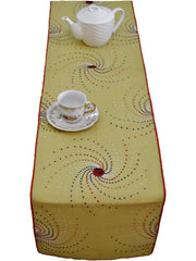 Orange Dupion Silk Table Runner 13 X 108 inch front view