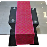 Pink Dupion Silk Table Runner 13 X 78 inch front view