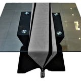 Black Polyester Table Runner 13 X 90 inch front view