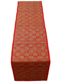 Maroon Dupion Silk Table Runner 13 X 90 inch front view
