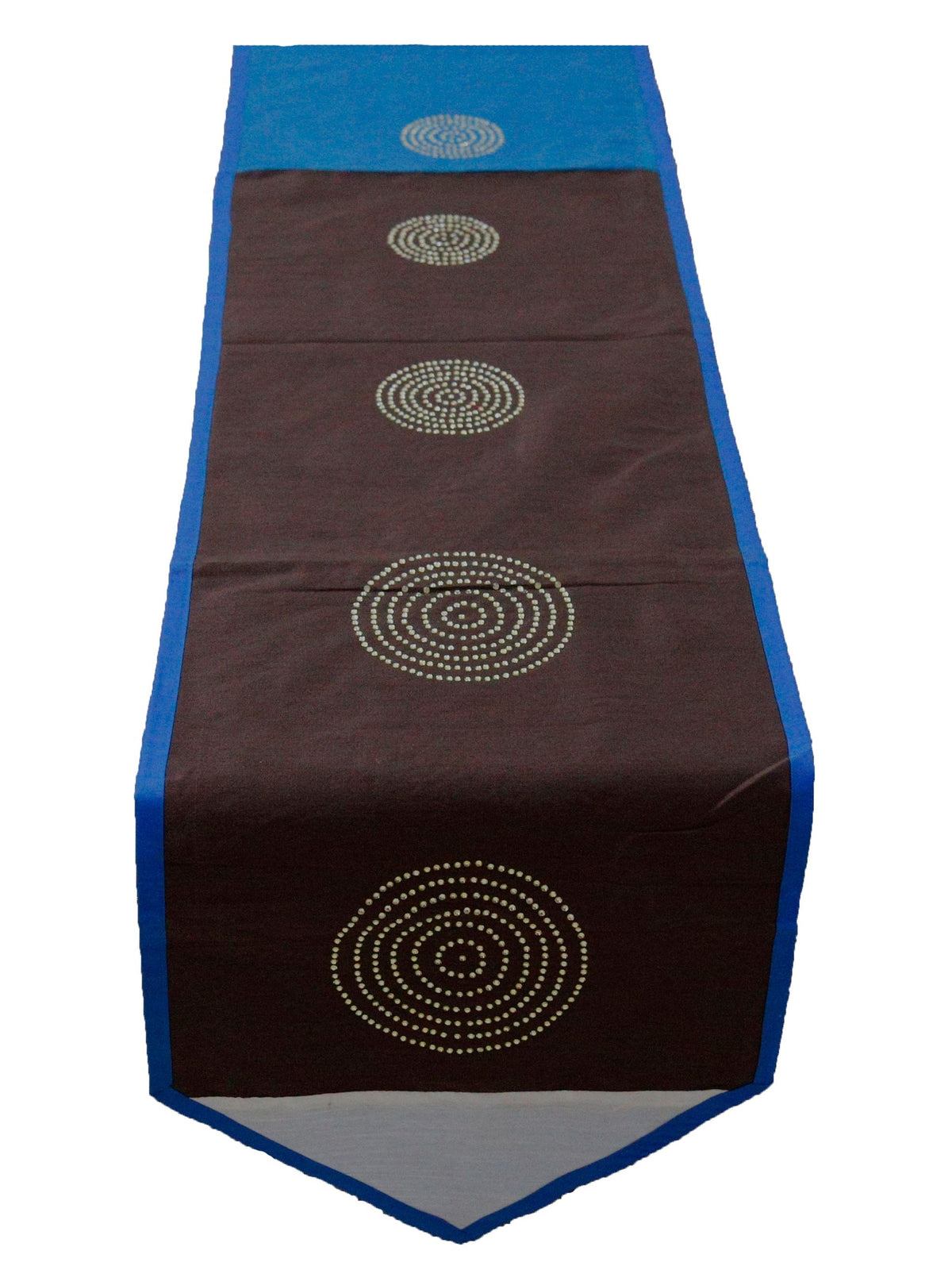 Black Sequin Work Dupion Silk Table Runner 14x108 inch front view