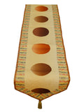 Golden Water Filling Stitch Polyester Table Runner 13 X 90 inch front view