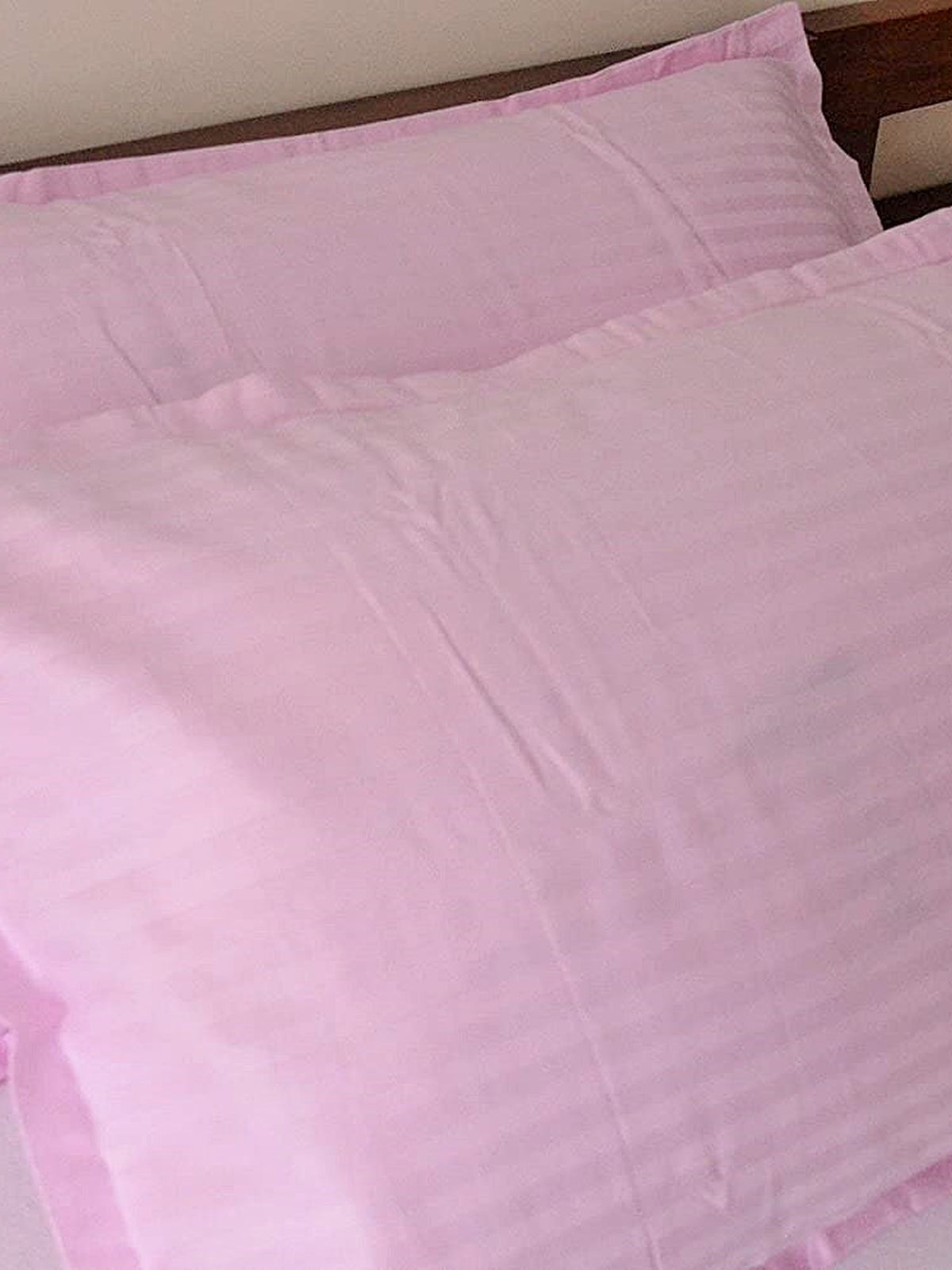 Pink Cotton Pillow Cover front view